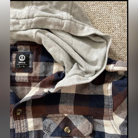 Hooded Plaid Shirt - Picture 2 of 2